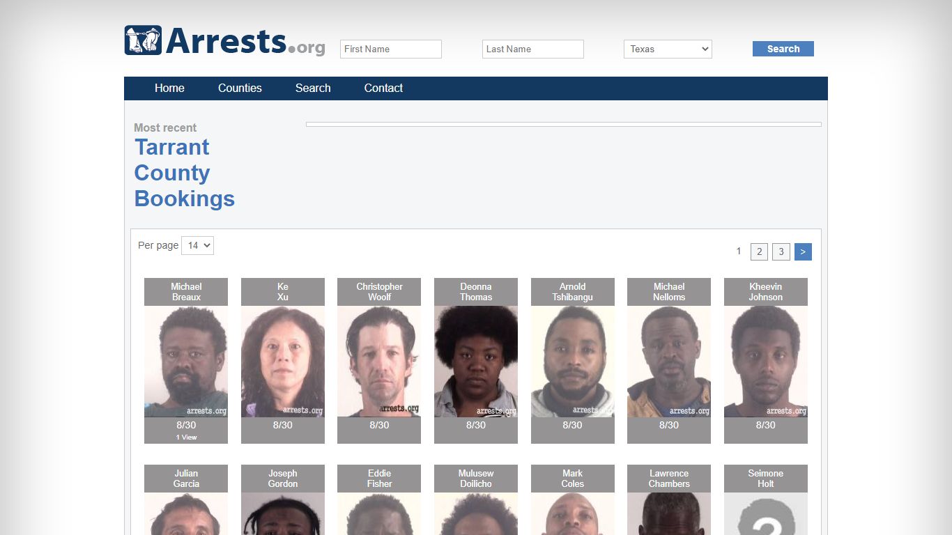 Tarrant County Arrests and Inmate Search