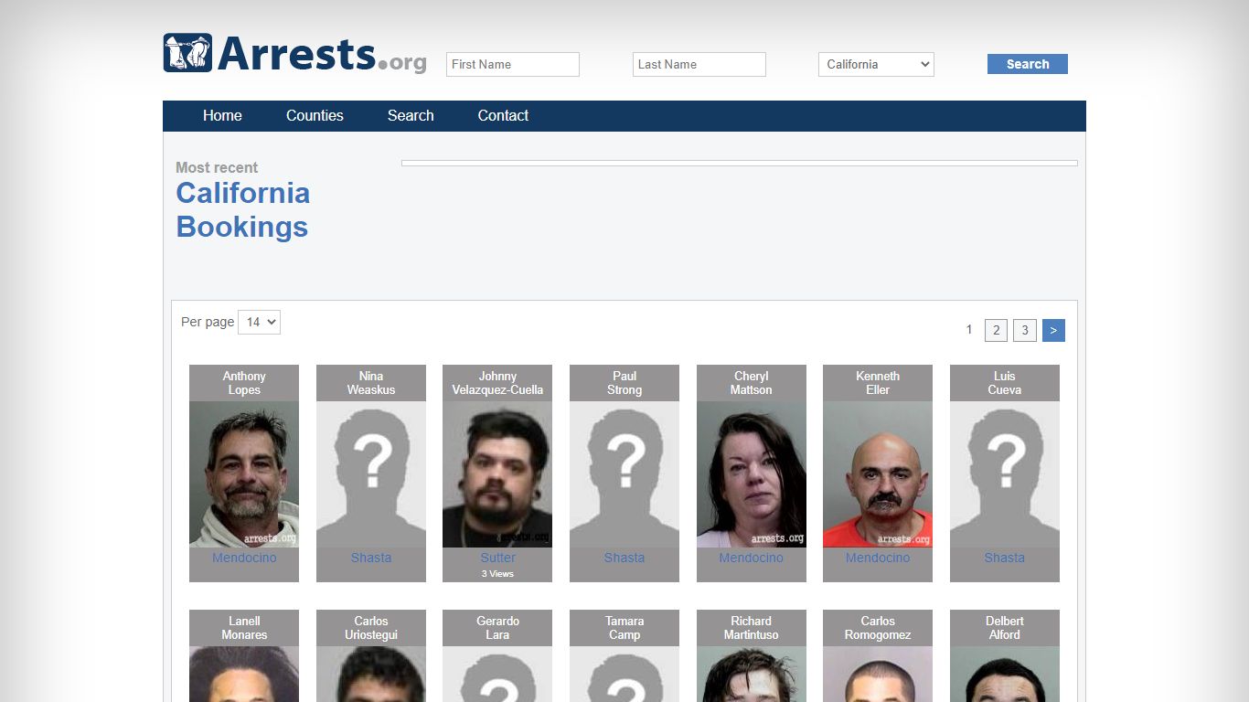 California Arrests and Inmate Search